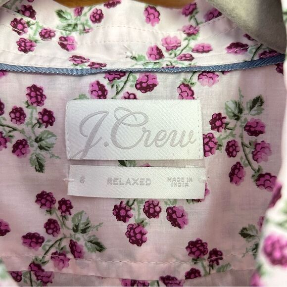 J. Crew Relaxed-fit Lightweight Cotton Poplin Shirt in Whisper Peach Berry Sze 6 - Picture 5 of 12